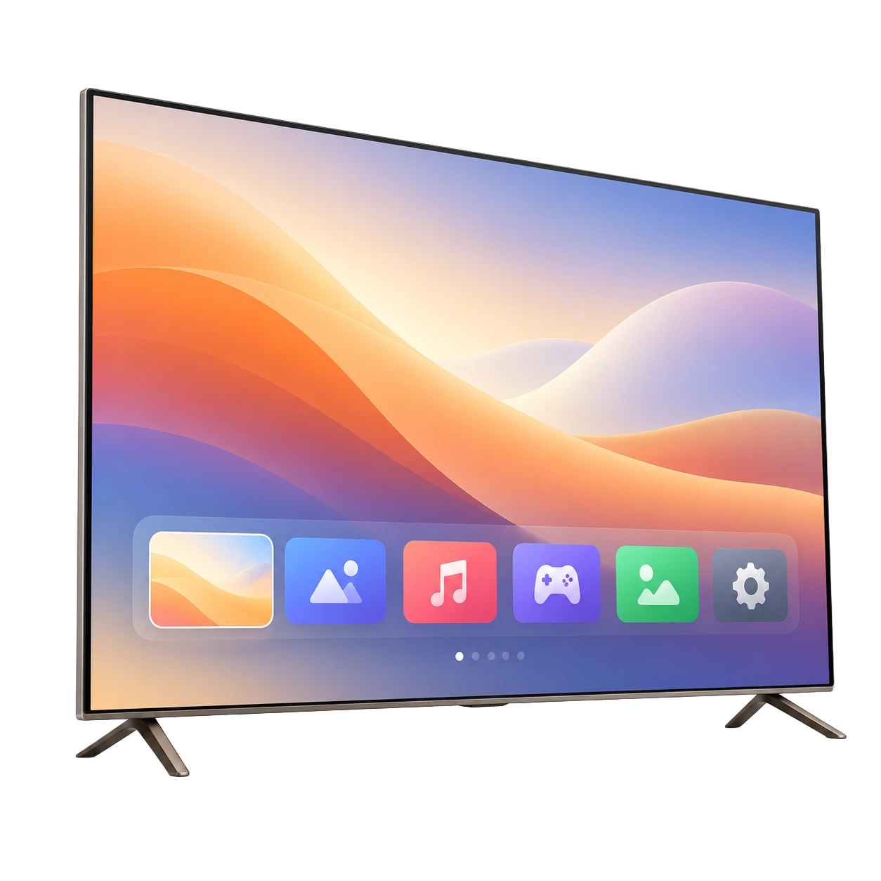 Smart TV com tela de aplicativos